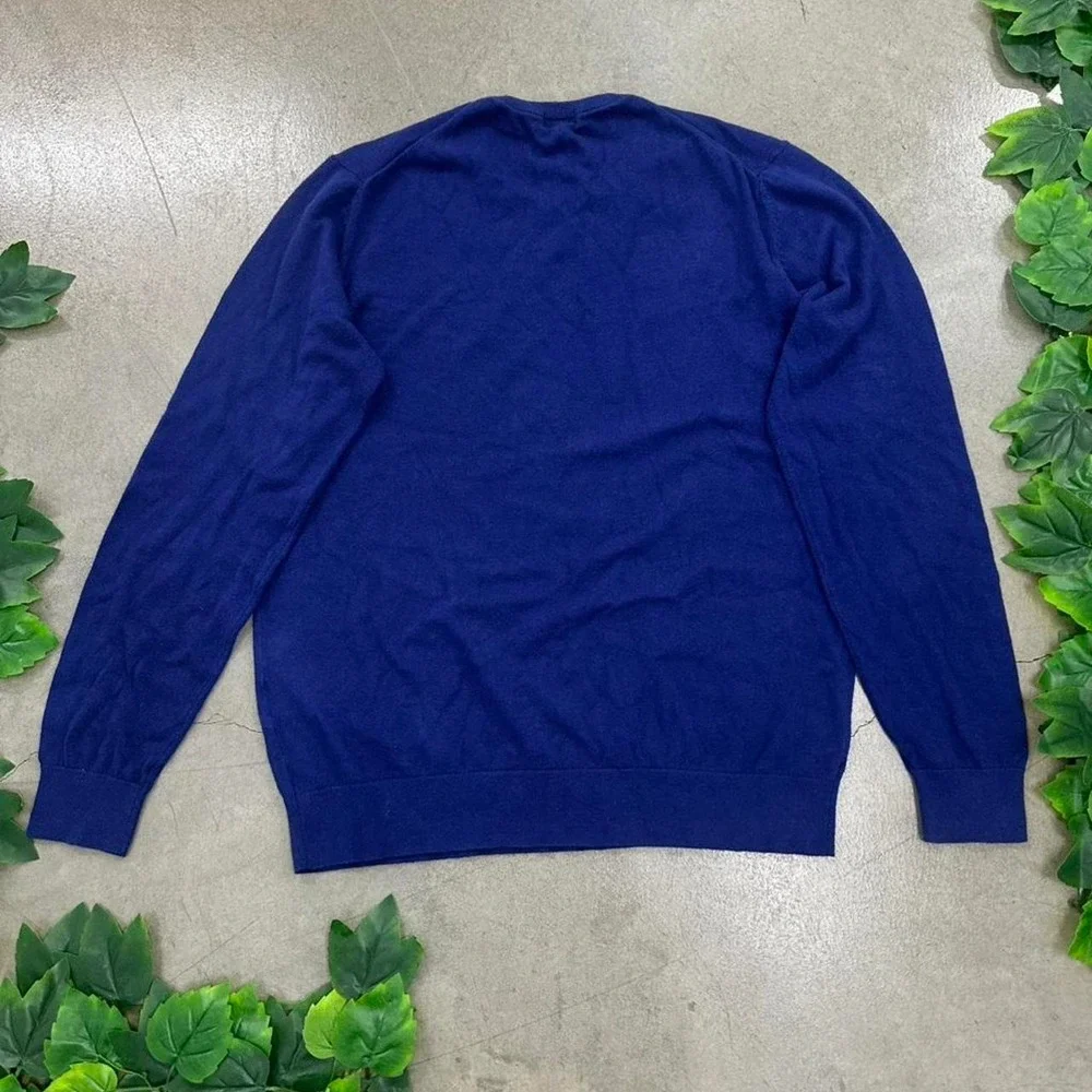 UNIQLO Extra Fine Merino Wool Crewneck Sweater Navy Blue